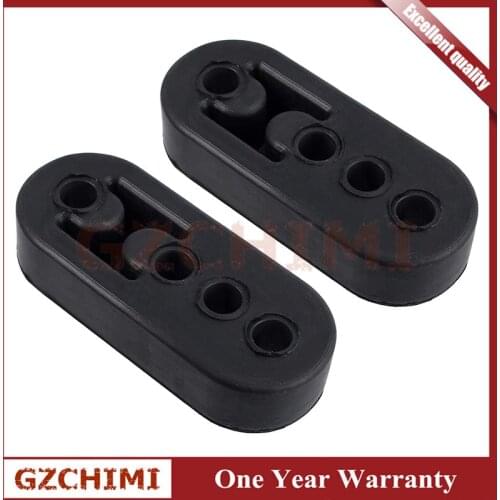 2pcs 4 Holes Car Vehicle Universal Exhaust Pipe Mounting Mount Hanger Hanging Bracket 12mm High Density Rubber Insulator