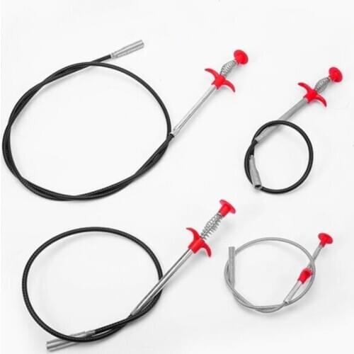 24.4 Inch Spring Pipe Dredging Tools, Drain Snake, Drain Cleaner Sticks Clog Remover Cleaning Tools Household for Kitchen Sink