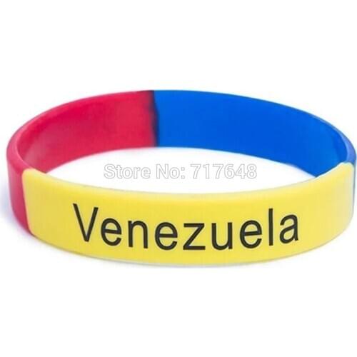 300PCS Segmented color Venezuela wristband silicone bracelets free shipping by FEDEX