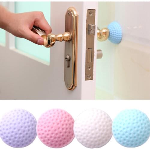 4Pcs/Set Wall Thickening Mute Door Stick Silicone Door Handle Anticollision Sucker Door Lock Protecting Pad Door Stops Mats