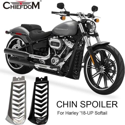 H-D front chin spoiler fairing motorcycle frame ABS gloss black accessories for 2018-2021 Softail