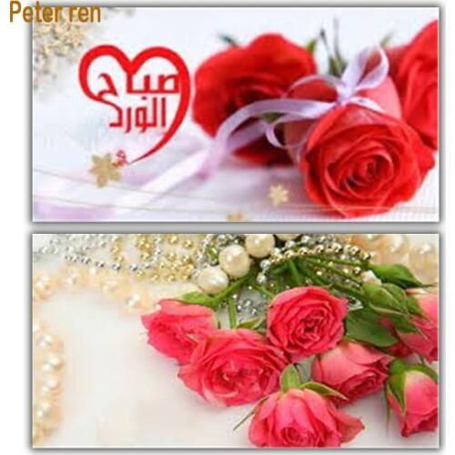 Diy Diamond painting Cross stitch Diamond embroidery full icon square drill Diamond mosaic rhinestone Arts and Crafts Pearl rose