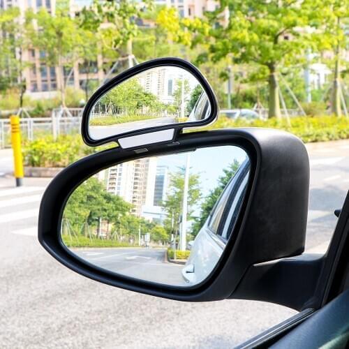 Car Rearview Auxiliary Mirror Convex Rear View Mirror Snap Way for Parking Auxiliary Car Blind Spot Mirror Adjustable Wide Angle