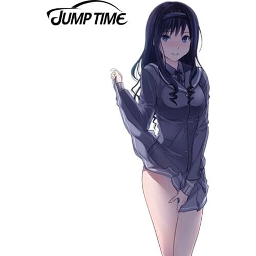 JumpTime 13cm x 4.8cm Car Stickers Amagami SS Anime Girl Morishima Haruka Vinyl Car Decal Window Wiper Tailgate Car Styling