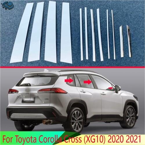 For Toyota Corolla Cross (XG10) 2020 2021 Decorate Accessories Stainless Steel Window Pillar Post Cover Trim