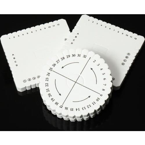 2Pcs Round Square Kumihimo knitting Cord Disc Disk Braiding Tool Beading Plate DIY Jewelry Foam Board for Handmade Craft Making