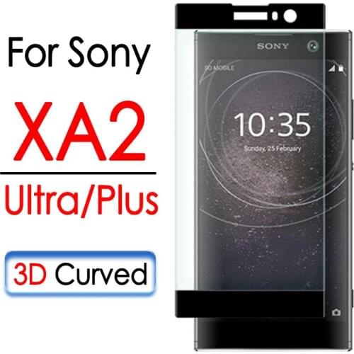 For Sony XA2 Protective Glass on XA2 Ultra Plus Screen Protector 3D Full Cover X A 2 XA2Plus XA2Ultra Armor Tempered Glas Film