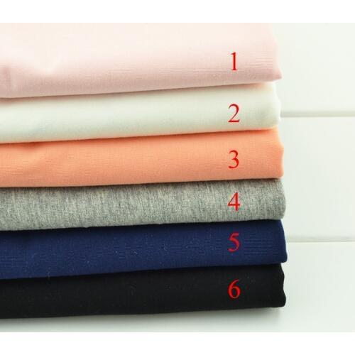 50*170cm Stretchy Cotton Knitted Fabric for DIY Lycra Cotton T-shirt Leggings Clothing making cotton fabric by half meter
