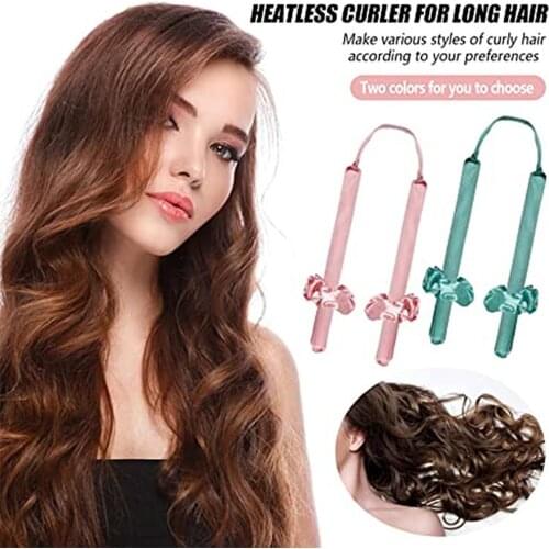 Heatless Curling Rod Headband for Women Hair Curler Ribbon Wrap Kit Silk Curls Hair Waver No Heat Curlers Rollers Styling Tools