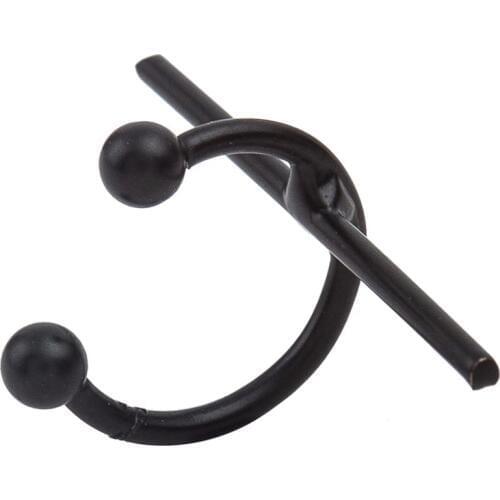 Thin Metallic Stick Silver Plated Black Golden Ear Cuff Women Clip Earrings