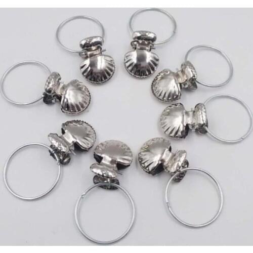 Shell Rings Shape Curtain Clips Stainless Steel Window Shower Clothes Pegs Clamps Drapery Hook Storage 100sets SN3900