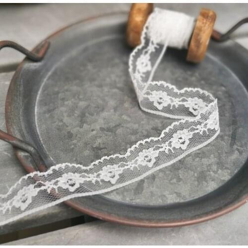 10 Meters Polyester Ivory Lace Ribbon Fabric Handmade DIY Clothes Skirt Sewing Craft Decoration Crocheted Lace Trim