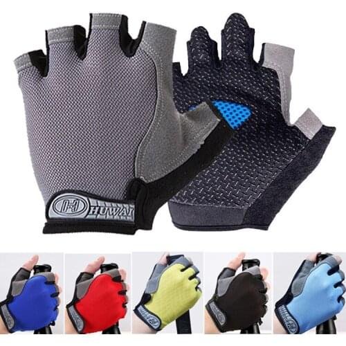 Summer Style High Elastic Breathable Mesh Half-fingered Outdoor Sports Cycling Gloves Riding Gloves Wear-resisting Non-slip