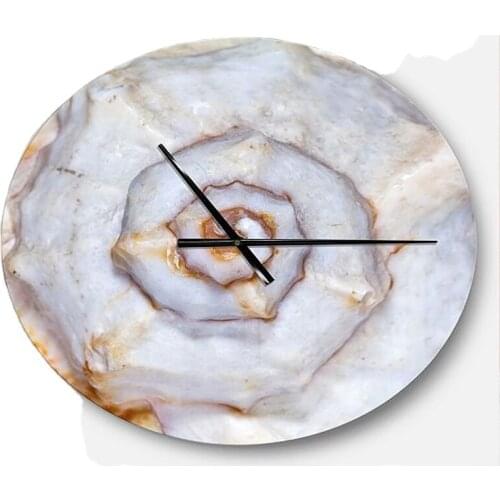 The Minimalistic Marble Look Clock With Numbers Wall Clocks Design Marble Operated Clock
