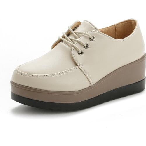 Autumn Spring Moccasins Women Flats Fashion Flat Platform Shoes Womens Loafers Ladies Slip On Shoes Female large size35~41