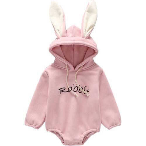 Baby Clothes Winter Baby Girl Clothing Rompers Letter Sweatshirt Style Baby Jumpsuit Hooded