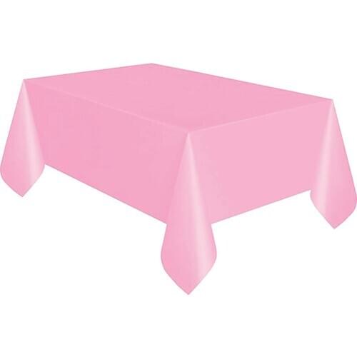 Disposable Party Tablecloth Pe Plastic Cloth Birthday Dessert Table Solid Color Tablecloth 137x274Cm
