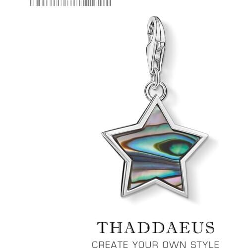 Shell Star Silver Char Pendant Europe DIY Jewelry Findings Accessories 925 Sterling Silver Fashion Jewelry Gift For Women