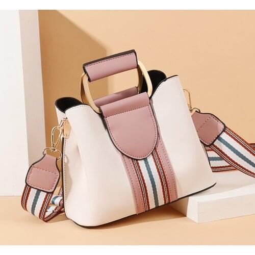 Summer Luxury Handbags for Women 2021 New Trend PU Leather High Quality Fashion Classic Cross Body Bucket Bag Tote