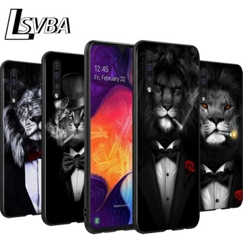 Silicone Phone Case Man Suit Shirt Tie for Samsung Galaxy A90 A80 A70S A60 A50S A40 A20E A20 A10S Soft Black Cover