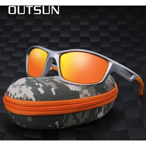 OUTSUN 2020 Polarized Sunglasses Men Women Fashion Driving Glasses Fishing Tr90 Frame Goggles Brand Designer Oculos de sol