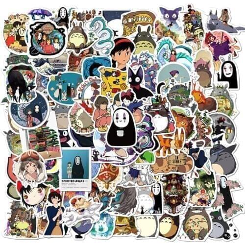 10/30/50/100PCS Anime Miyazaki Hayao Cartoon Stickers Skateboard Suitcase Guitar Luggage Laptop Classic Toy Cool Sticker Decals