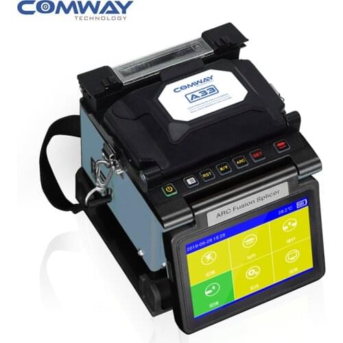 Free Shipping Comway A33 Smart ARC Fusion Splicer Touch Screen FTTH FTTX Welding Machine Fusionadora de Fusion Comway A3