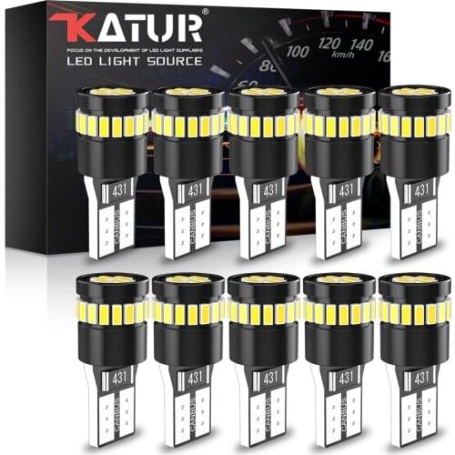 10x W5W T10 LED Canbus Bulbs Car Parking Lights For Ford Focus 2 3 MK2 MK3 MK4 Fiesta Fusion Kuga Ranger C-max S-max F150 Galaxy