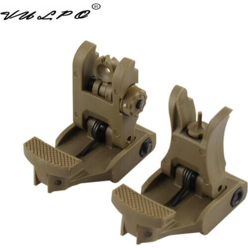 VULPO Tactical 71L Front Rear Sight Set Folding Polymer Sights For Hunting Airsoft