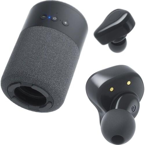 Outdoor Bluetooth Headset Speakers Portable 2 in1 TWS Sport Earphones Wireless In Ear Earphone With Smart Music Player