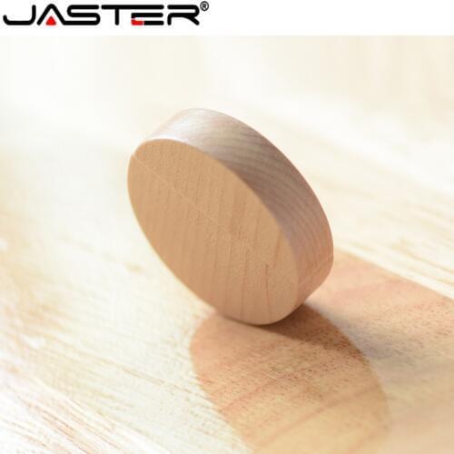 JATSER USB Flash drive Custom DIY LOGO New Wooden maple Walnut Round Body USB 2.0 4GB/64GB Flash Drive Pen Drive Free Shipping