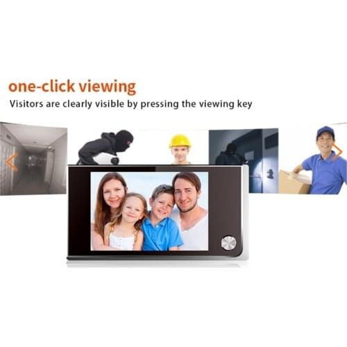 G5AA Electronic Peephole Viewer Digital Video Doorbell Camera 3.5'' High Definition 4 x AAA Batteries Powered (Not Included)
