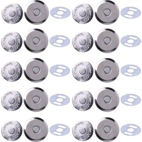 10 Sets Metal Magnetic Snap Clasps 14mm 16mm For Sewing Purse Handbag Bag Craft