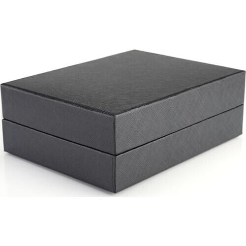 100pcs/lot Classic Black Wallet/Belt Packaging Boxes 17*13*6cm 1200gsm Cardboard Belt Packing Box Carrying Case Storage