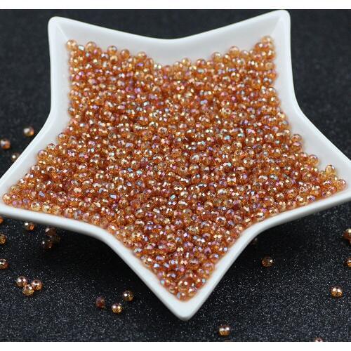 Wholesale Wine red 4mm 100pcs Austrian faceted Crystal bead Glass Loose Spacer Flat Round Beads for Jewelry handiwork Making DIY