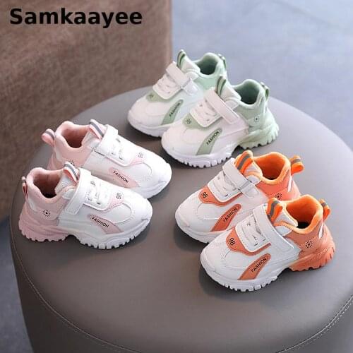 1-12y Kids Shoes Children Sneaker Spring Autumn Boys Girls Casual Flat Shoes Mesh Hook & Loop Anti-slip Breathable Zapatos S30