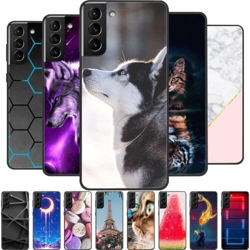 For Samsung S21 Ultra Case Black Bumper tpu Soft Silicone Cover For Samsung Galaxy S21 Plus 5G Phone Cases S 21 Ultra Back Shell