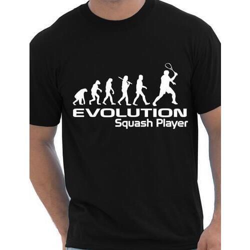 Evolution Of Squash Player Funny Adult Mens T-Shirt Gift More Size and Colors-A068