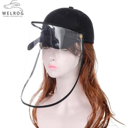 WELRIG Summer Adjustable Size Hats Anti Droplets Anti-spitting Protective Hat Men Women Dustproof Cover Peaked Caps Baseball Cap