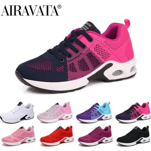 Airavata Womens Sneakers Large Casual Mesh Movement Comfortable Breathable Heighten Air Cushion Fashion Joker Trend Daily Shoes