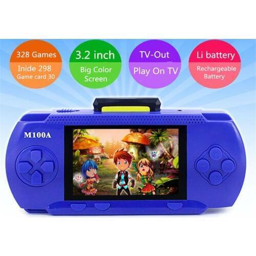 Best gift for kids boy 3.2 inch color screen game console portable 328 games build inside handheld game player for nes for sega