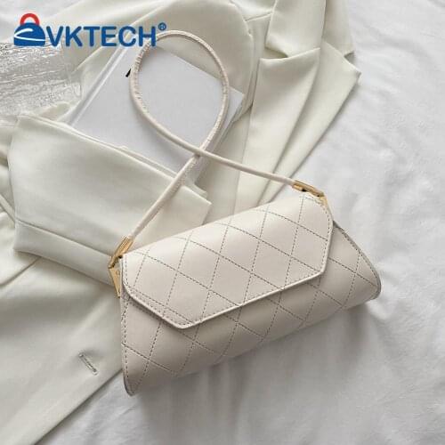 Fashion Women Bag Lattice Pattern Underarm Ladies PU Leather Small Shoulder Bags Vintage Small Purse Ladies Handbags 2021 Hot