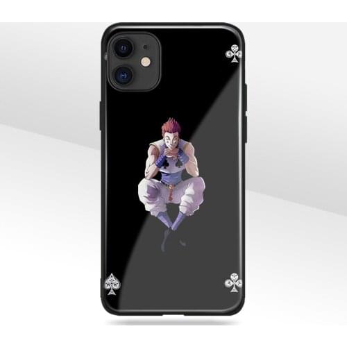 Hisoka Morow anime Villains tempered glass soft silicone Phone case For iPhone SE 6s 7 8 Plus X XR XS 11 Pro Max cover shell