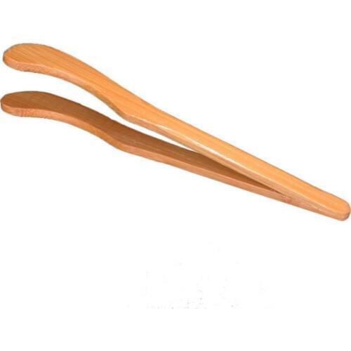 New 200pcs/lot Wooden Tea Tweezer Bacon Tea Clip Tongs Bamboo Kitchen Salad Food Toast 18cm SN2938