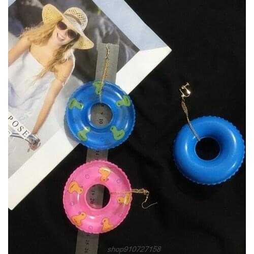 New Korean Kawaii Funny Plush Small Stud Cute Little Yellow Duck Swimming Hoop Dangle Earrings Fashion Jewelry JE23 21 Dropship