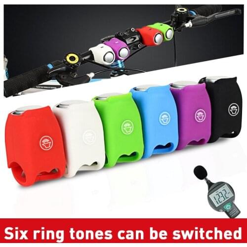 New Battery 120db Waterproof Bicycle Bell Silicone Shell Ring Mini Portable Electric Horn Cycle Accessories Bikes Cycling