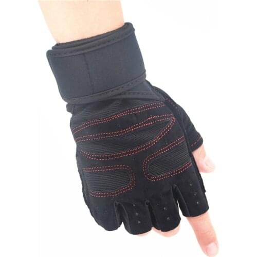 Crossfit Gloves Gym Guantes Half Finger Fitness Gloves Weightlifting Gloves Protect Wrist Gym Training Fingerless Sport Gloves