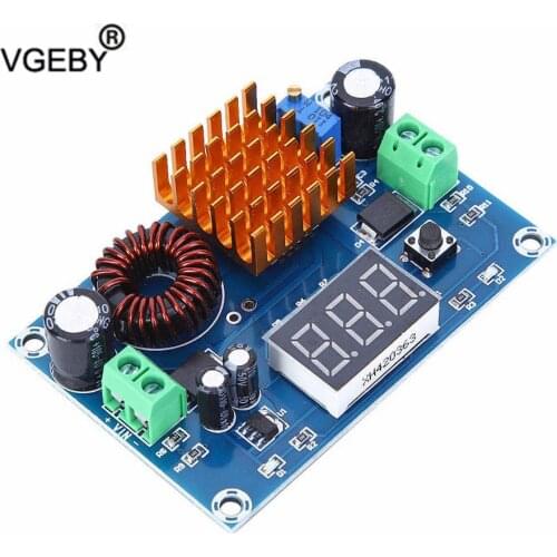 DC 3V-35V to DC 5V-45V Boost Module Digital Voltmeter DC-DC Step Up Module Boost Converter Board 5A Power Adjustable for Voltage