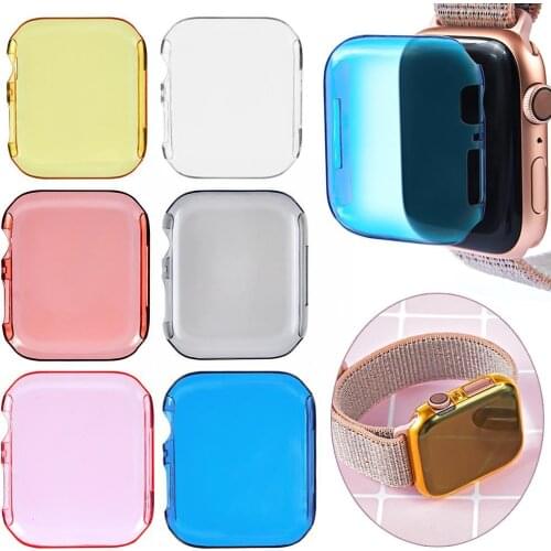 40/44mm Transparent Colored Protective Screen Case for Apple iWatch Series 4 Wearable Devices Smart Accessories