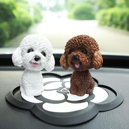 Lovely Swinging Head Simulation Dog Puppy Car Interior Dashboard Ornament Gift